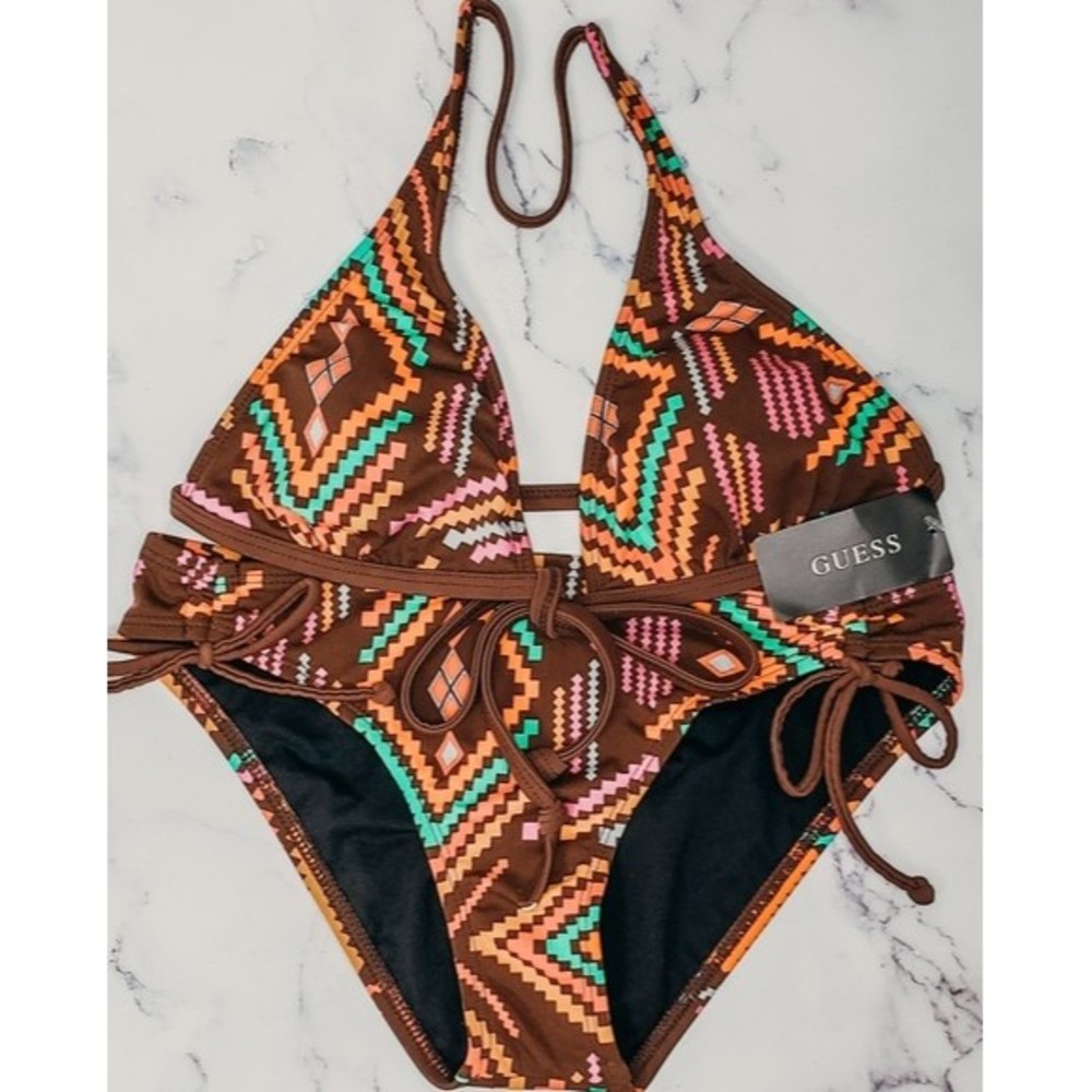 Guess Two Piece Bikini Tribal Print New with Tags